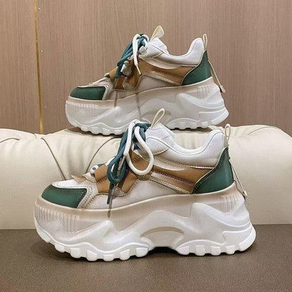 Damen Sneaker Chunky atmungsaktiv Mesh Sportlich
