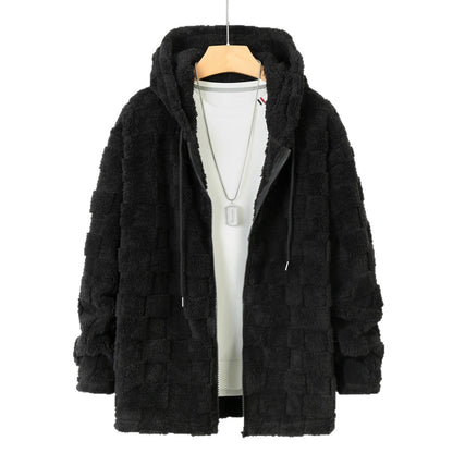 Herren Fleecejacke Warm Strukturiert Reißverschluss