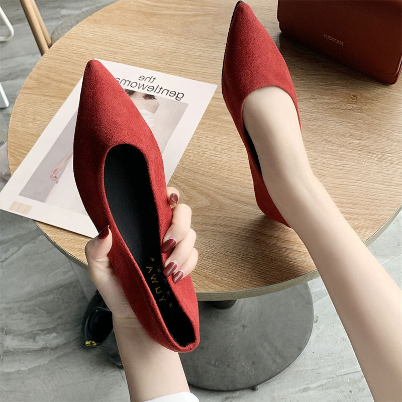 Damen Ballerinas Spitz Schuhe Elegantes Design