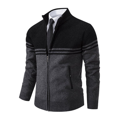 Herren Freizeitjacke Modern mit Hochkragen und Reißverschluss
