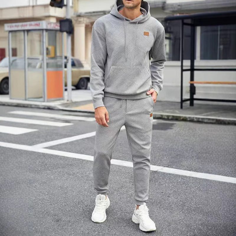Herren Sportanzug Modern mit Struktur Optik und Funktionsdetails - BerlinGlamour