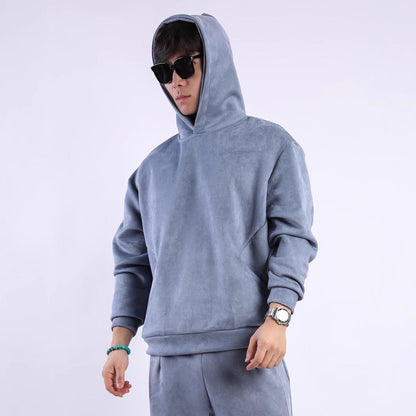 Herren Kapuzensweatshirt Weich Fleece Modern Sportlich