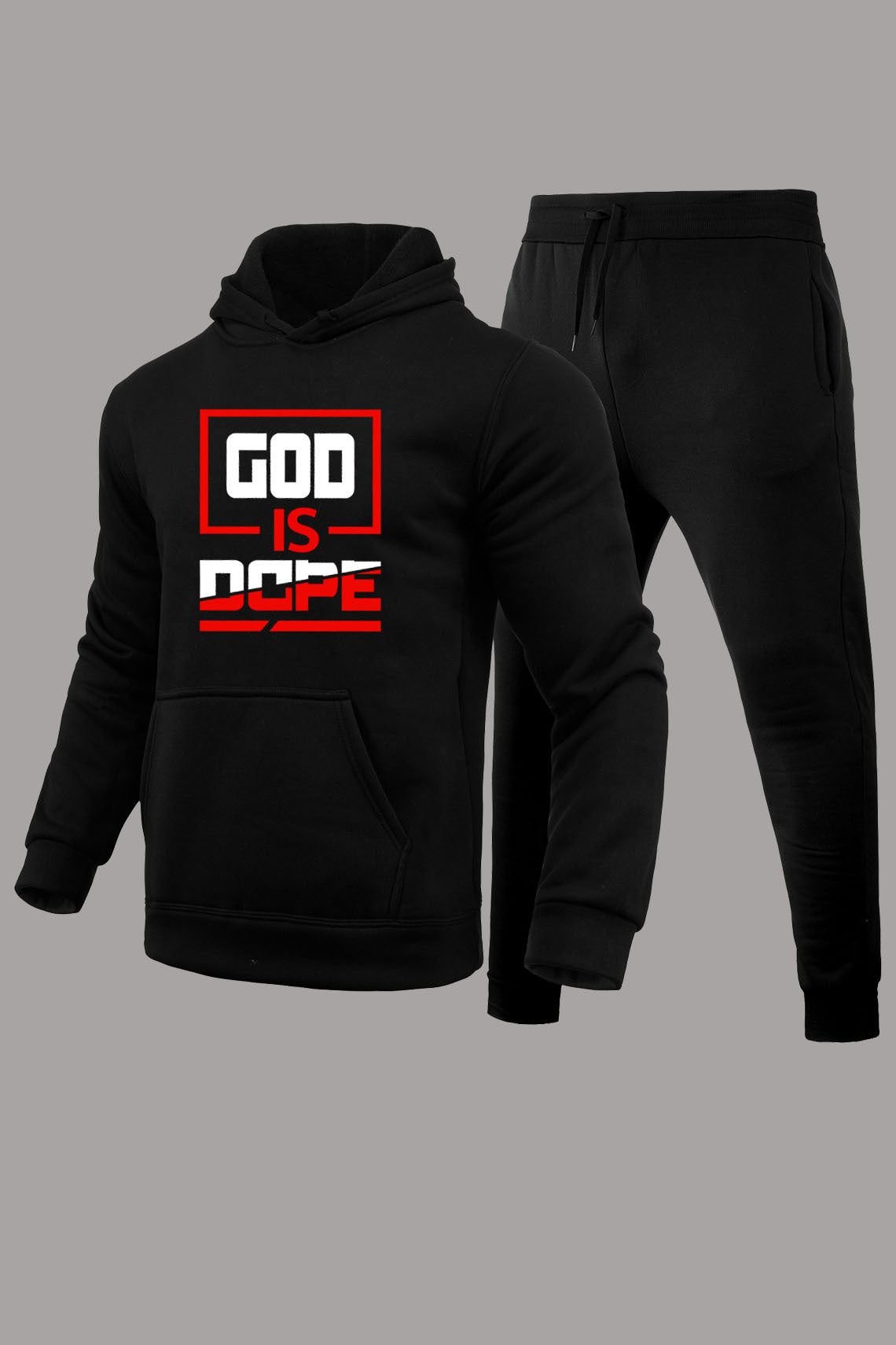 Herren Sportset Hoodie Jogginghose mit Aufdruck
