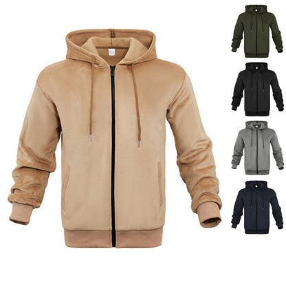 Herren Zip-Hoodie atmungsaktiv mit Taschen Sportlich - BerlinGlamour