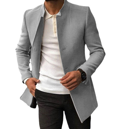 Herren Mantel Modern Tailliert mit Kragen