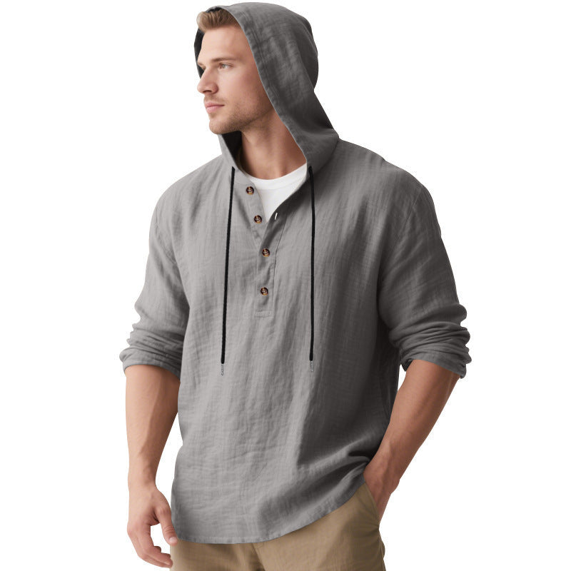 Herren Kapuzenshirt Lässig atmungsaktiv Baumwolle