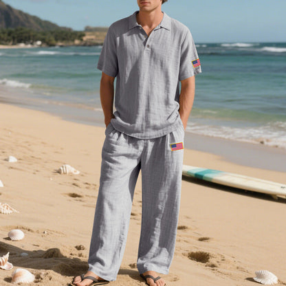 Herren Strandoutfit Leicht Atmungsaktiv Sommer