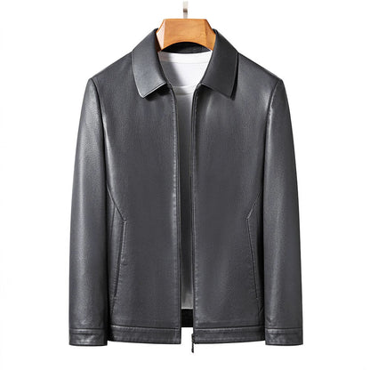 Herren Lederjacke Elegante Kunstleder Modisch Reißverschluss - BerlinGlamour