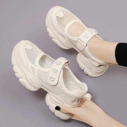 Damen Sneaker Sportlich Komfortabel Mit Verstellbarem Riemen