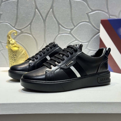 Damen Sneaker Lederschuhe Modern Trendy Schwarz - BerlinGlamour
