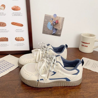 Damen Sneaker Sportlich Schnürsystem Rutschfest