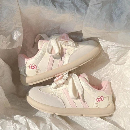 Damen Sneaker mit Rüschen und Blumenmuster