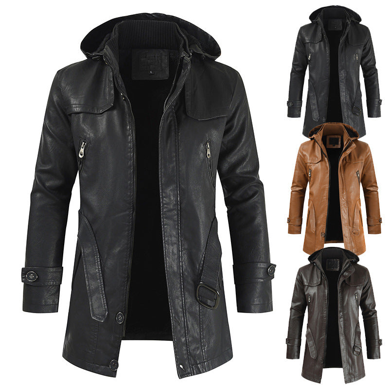 Lederjacke Herren Lederjacke Mit Kapuze Modern - BerlinGlamour
