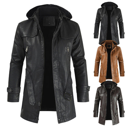 Lederjacke Herren Lederjacke Mit Kapuze Modern - BerlinGlamour