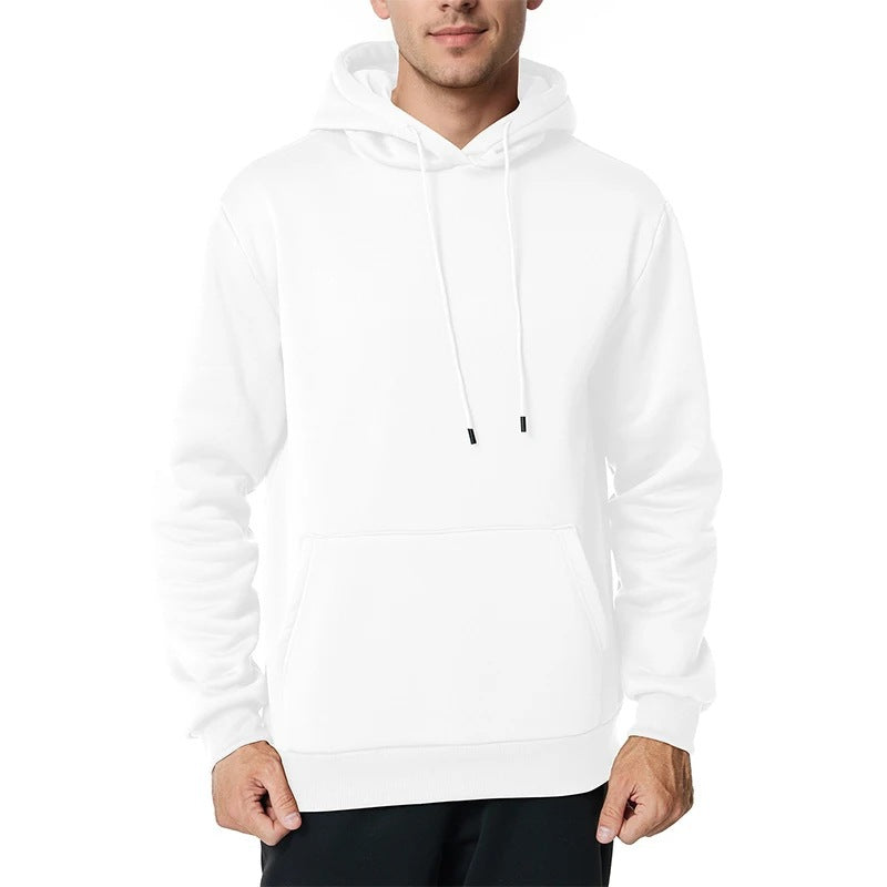Herren Fleece Kapuzenpullover Warm Bequem Grau