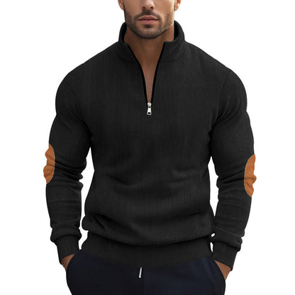 Herren Strickpullover Modern mit Reißverschluss Elegant