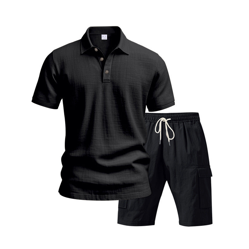 Herren Sportset atmungsaktiv Komfortschnitt Polo Shorts