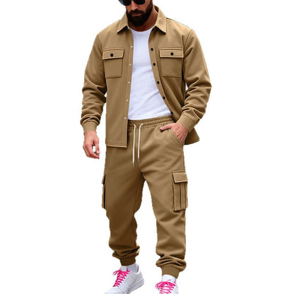 Herren Jogginganzug Lässig Overshirt Set Sportlich