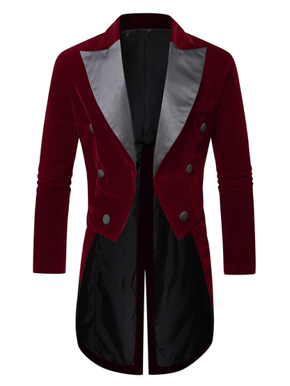Herren Samt Blazer Elegant mit Glanzrevers Modern