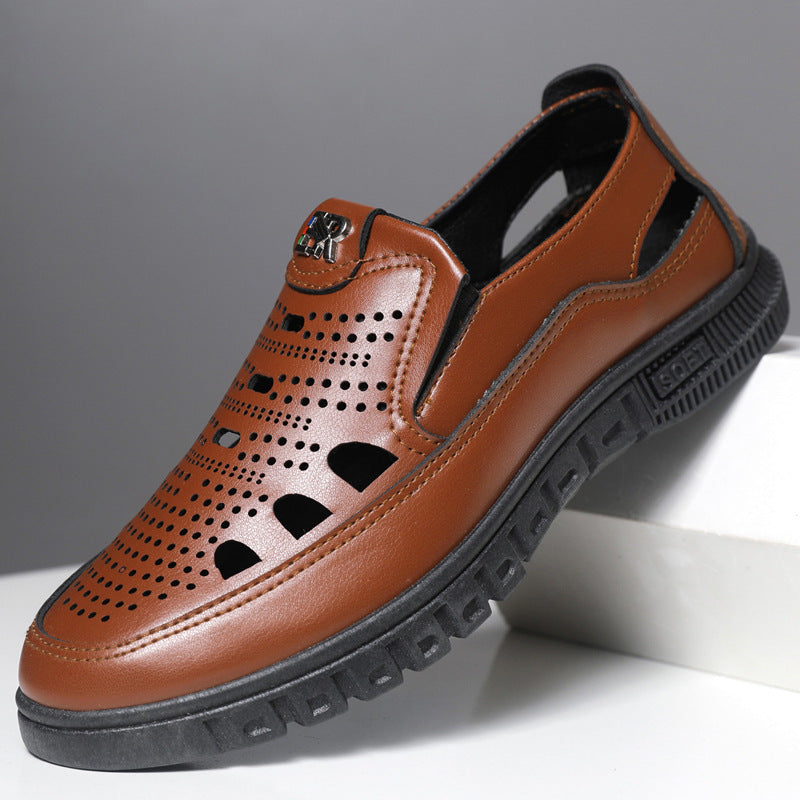 Herren Lederschuhe Bequem Slip-On Belüftet Komfortschuhe - BerlinGlamour