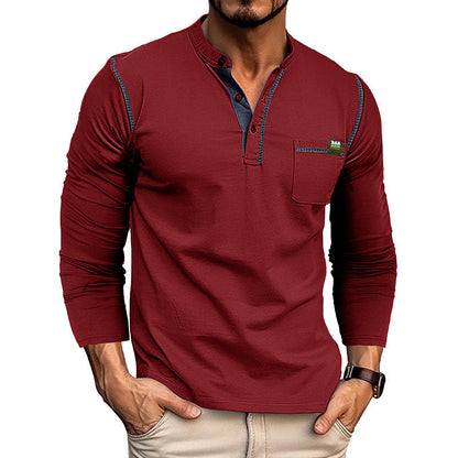 Herren Langarmshirt Modern Strukturdesign Slimfit - BerlinGlamour