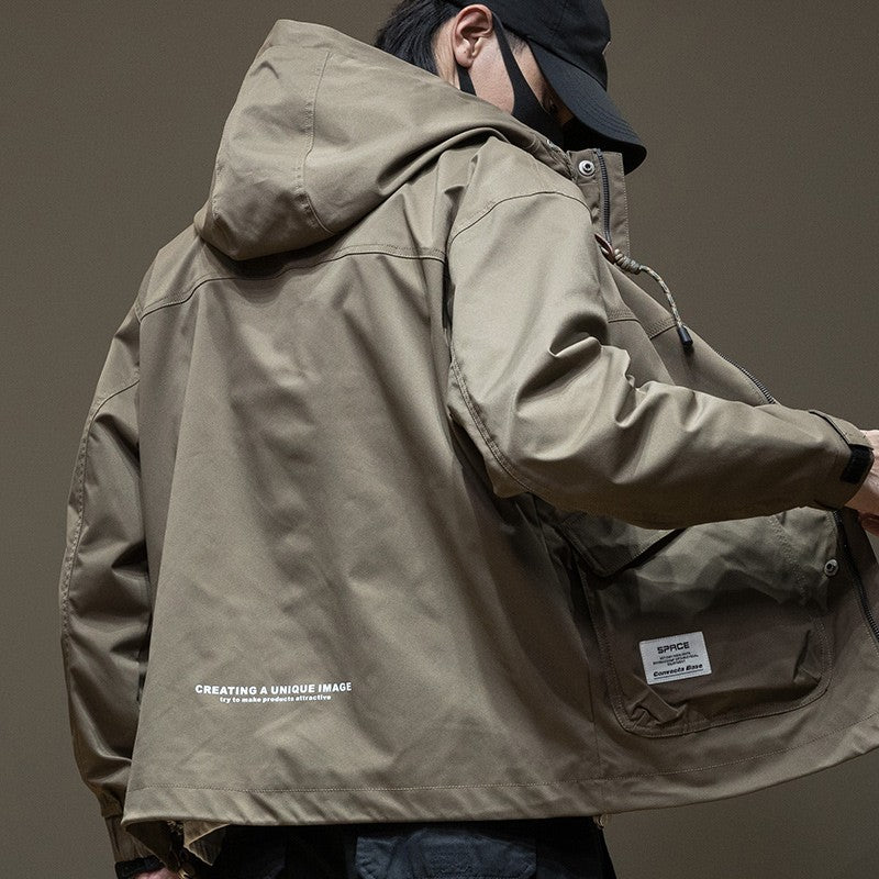 Herren Outdoor-Jacke Funktionsjacke Wasserdicht mit Kapuze