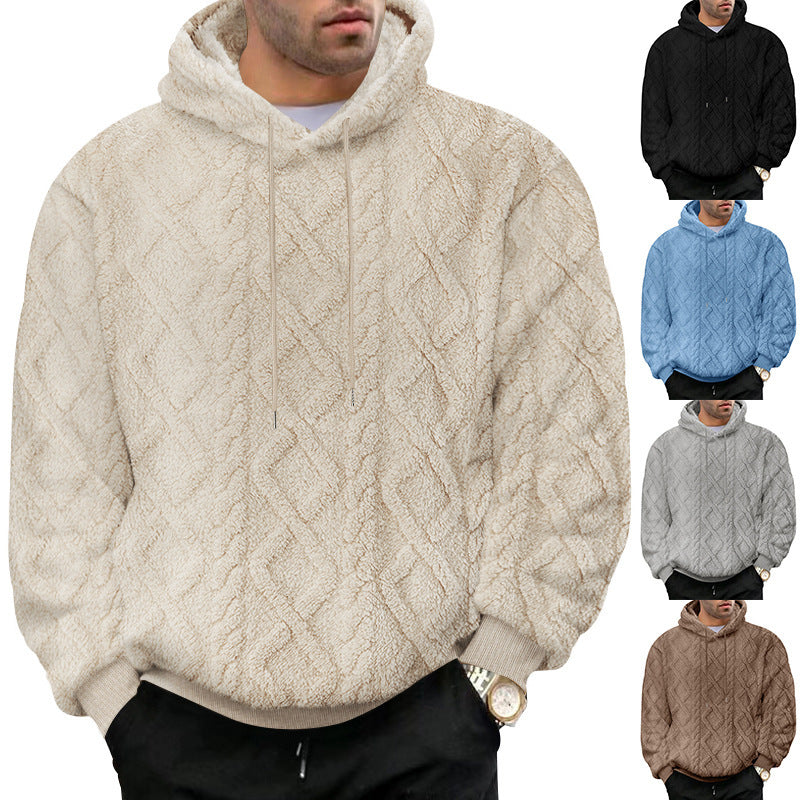 der neue Titel: Herren Hoodiekapuzenpullover aus kuscheligem Material mit Struktur BerlinGlamour - BerlinGlamour