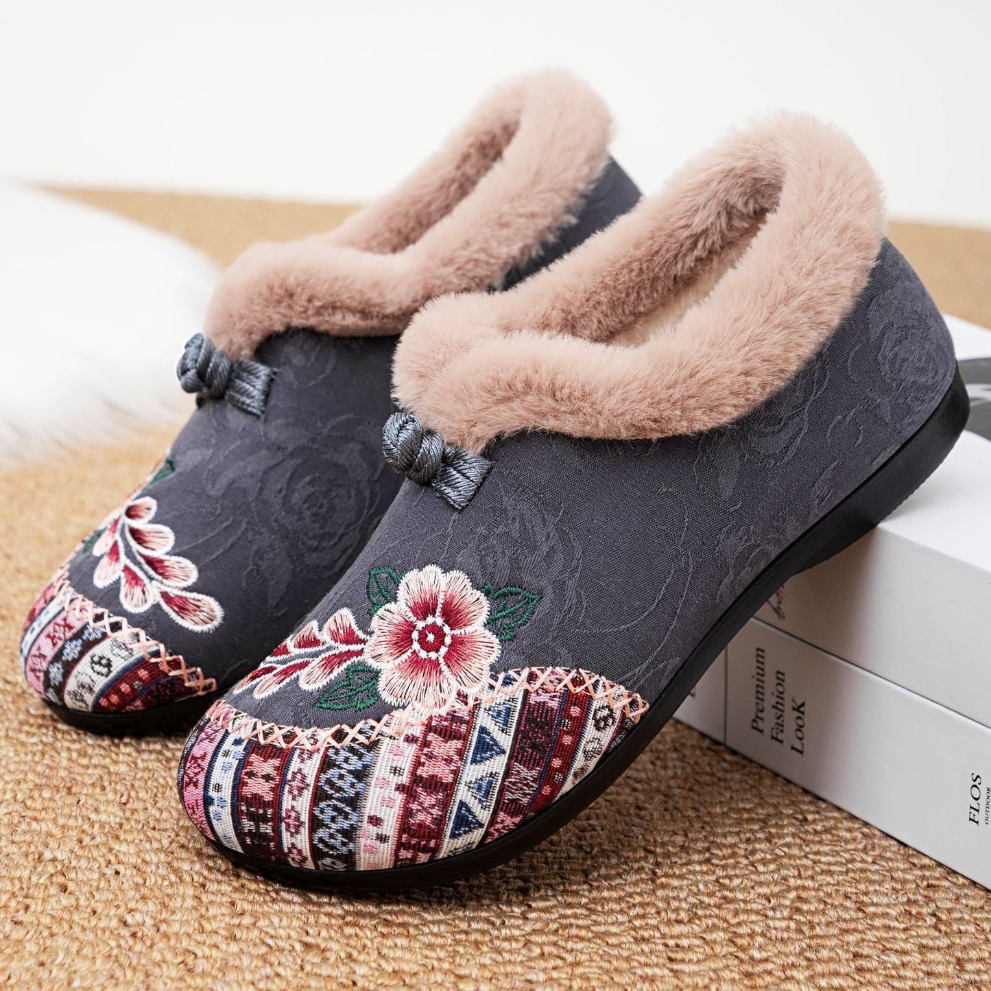 Damen Hausschuhe Kuschelig Flora Soft