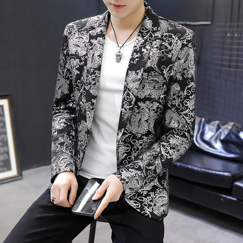 Herren Blazer Elegant Luxus Jacquard Muster