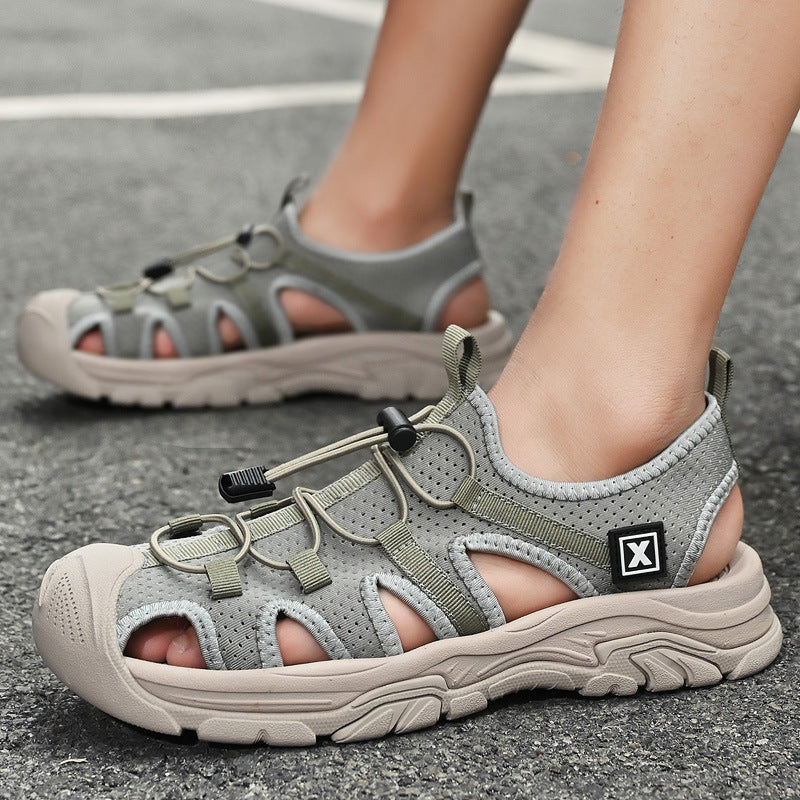 Damen Freizeitsandalen Atmungsaktiv Schnellschnürer bequem - BerlinGlamour