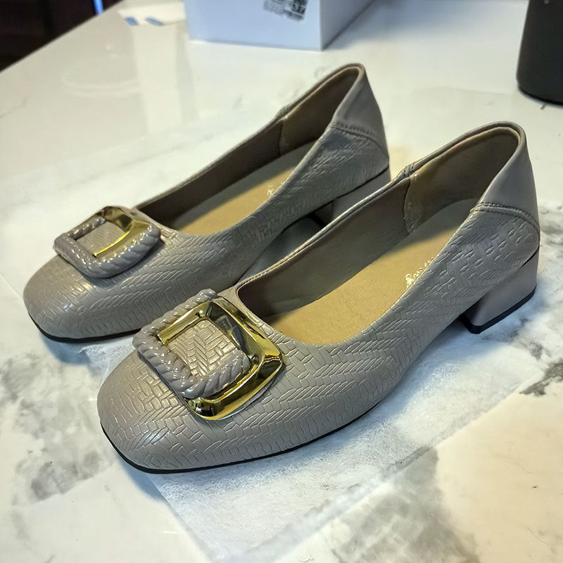 Damen Ballerinas Elegante Luxus Schnalle Schuhe
