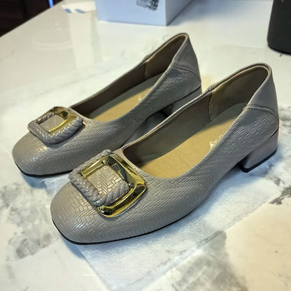 Damen Ballerinas Elegante Luxus Schnalle Schuhe