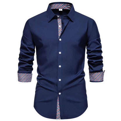Herren Langarmhemd Modern Slim Fit Elegant