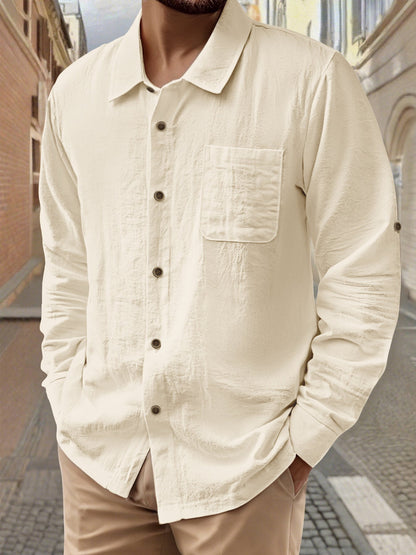 Herren Hemdjacke Elegante Lässige Casual