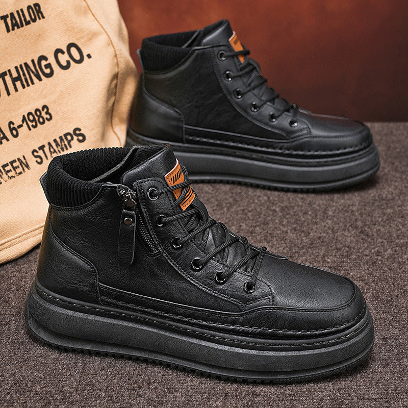 Damen Sneaker High-Top Robust Mit Reißverschluss