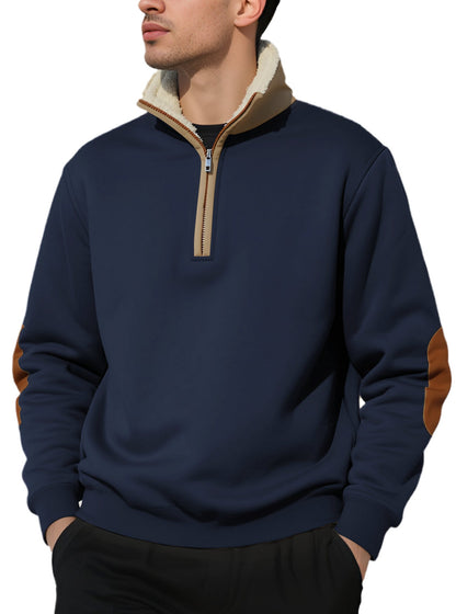 Herren Kapuzenpullover Weich Fleece Mit Reißverschluss