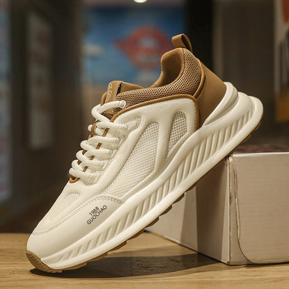 Damen Sneaker Atmungsaktiv Bequem Sportlich Weiß