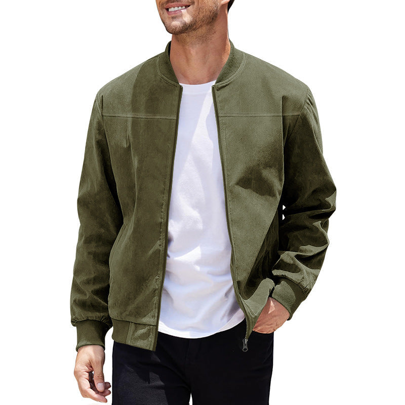 Herren Bomberjacke Velours Elegant Modern
