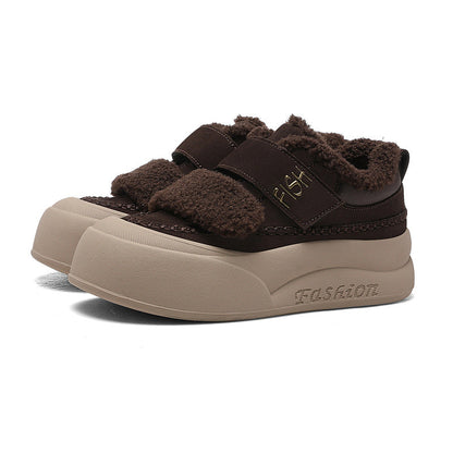 Damen Sneaker Bequem Kuschelig Weite Passform