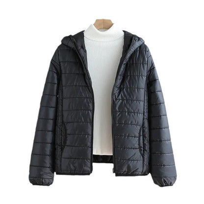Damen Übergangsjacke Steppjacke Mit Kapuze Modern