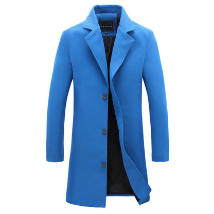 Herren Wollmantel Modern Schnitt Warm Elegant