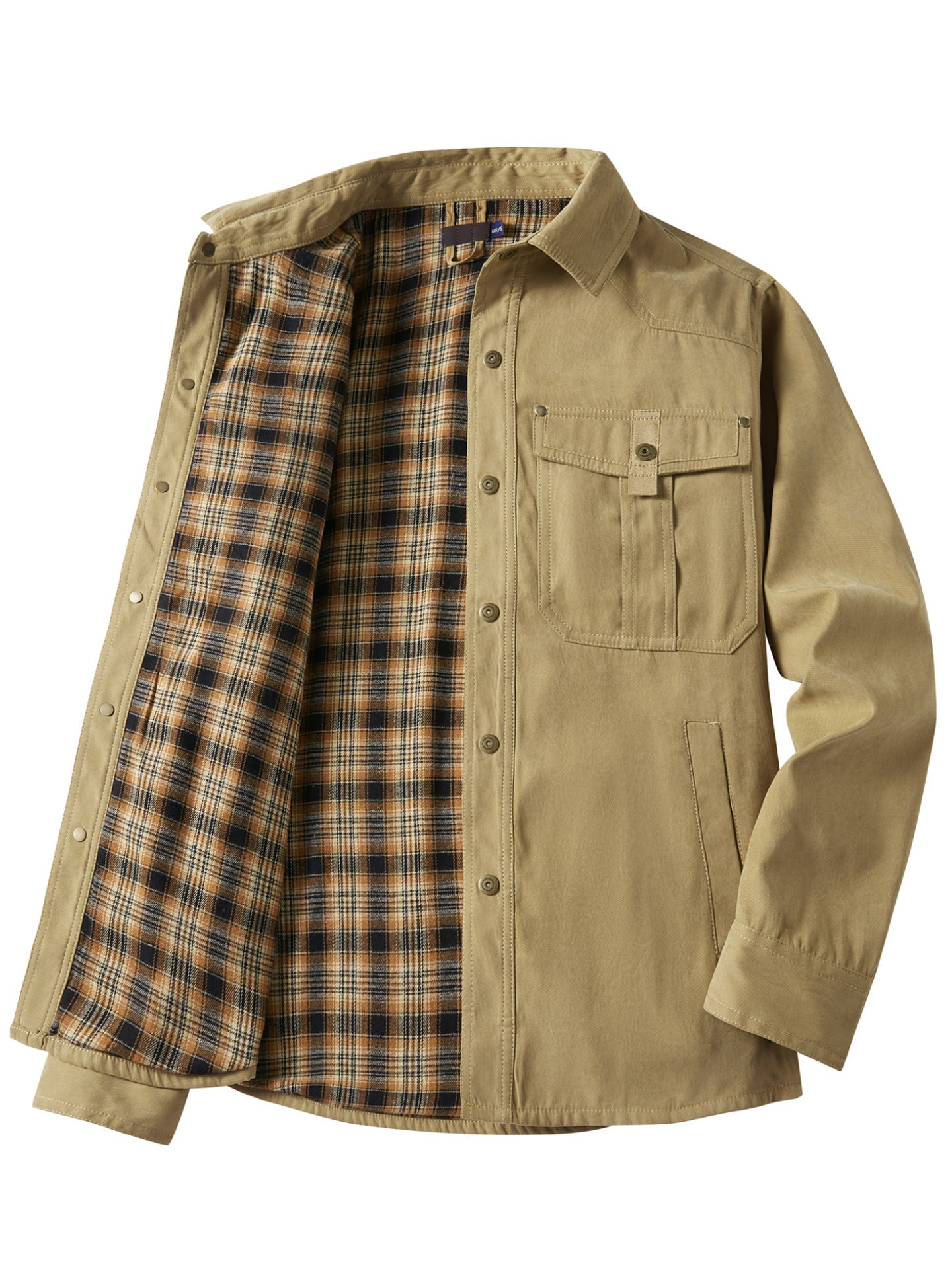 Herren Arbeitsjacke Flanell gefüttert Warm