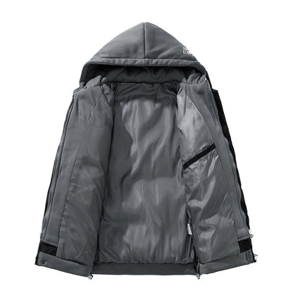 Herren Outdoor-Daunenjacke Sportlich Wasserdicht Mit Kapuze - BerlinGlamour