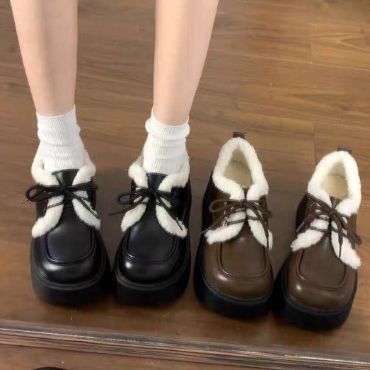 Damen Clogs Warm Schnürschuhe Bequem Winter