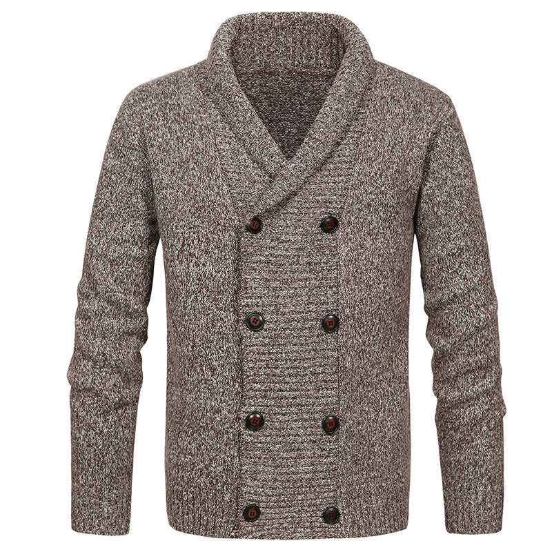 Herren Strickjacke Modern Schalkragen Dekorativ