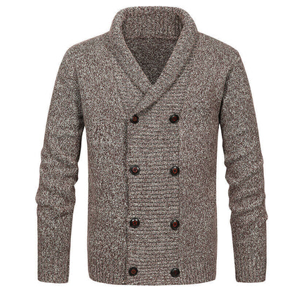 Herren Strickjacke Modern Schalkragen Dekorativ