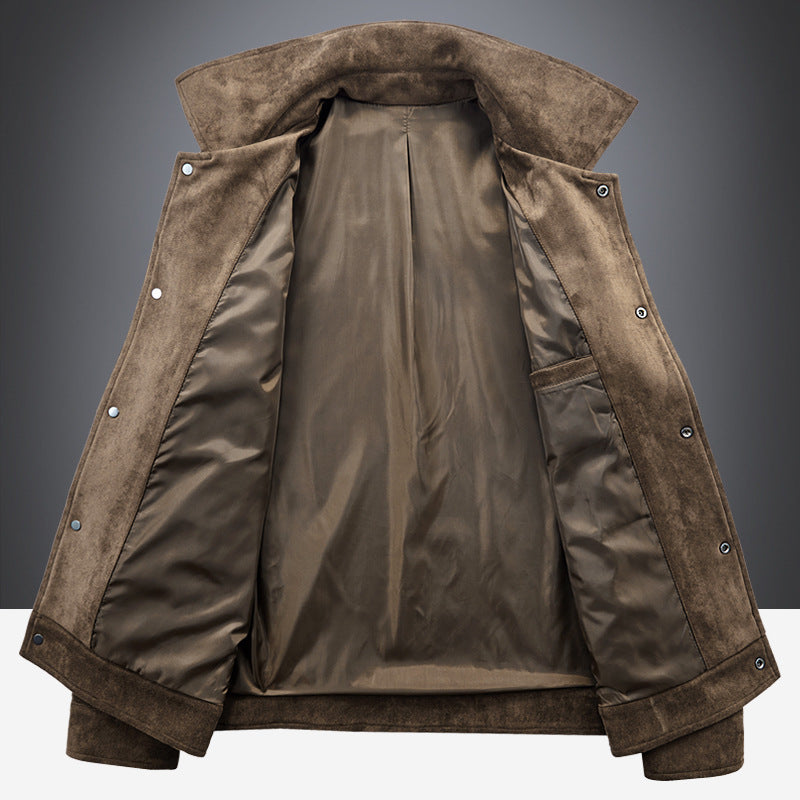 Lederjacke Herren Modern Wildleder Freizeitstyle