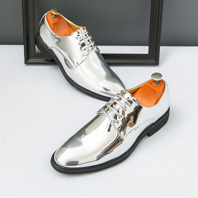 Damen Schnürschuhe Elegante Glänzend Schwarz