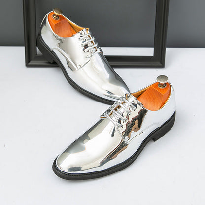 Damen Schnürschuhe Elegante Glänzend Schwarz
