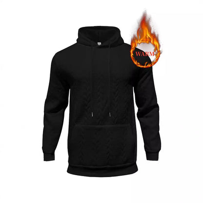 Herren Kapuzenpullover Warm Lässig mit Taschen Fleece